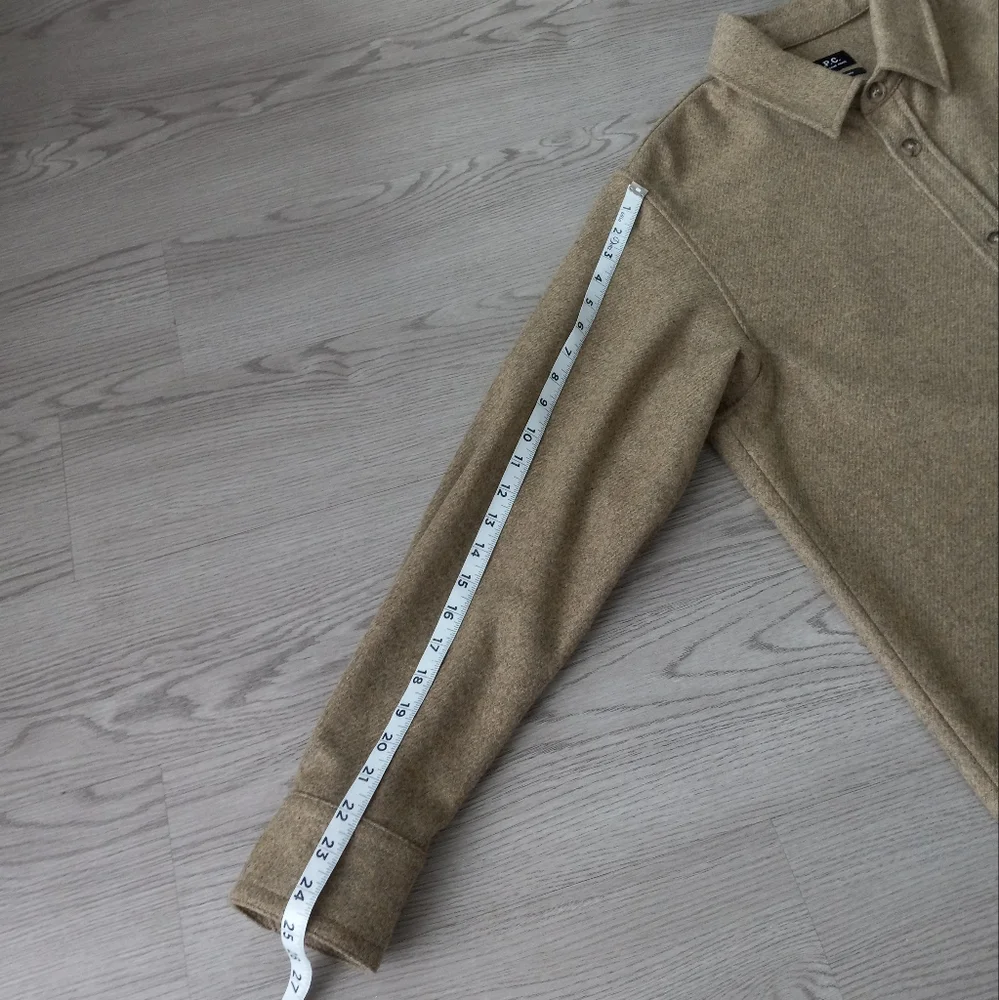 A.P.C. Men's Basile Wool Overshirt Shacket In Khaki Heather L - Picture 10 of 15